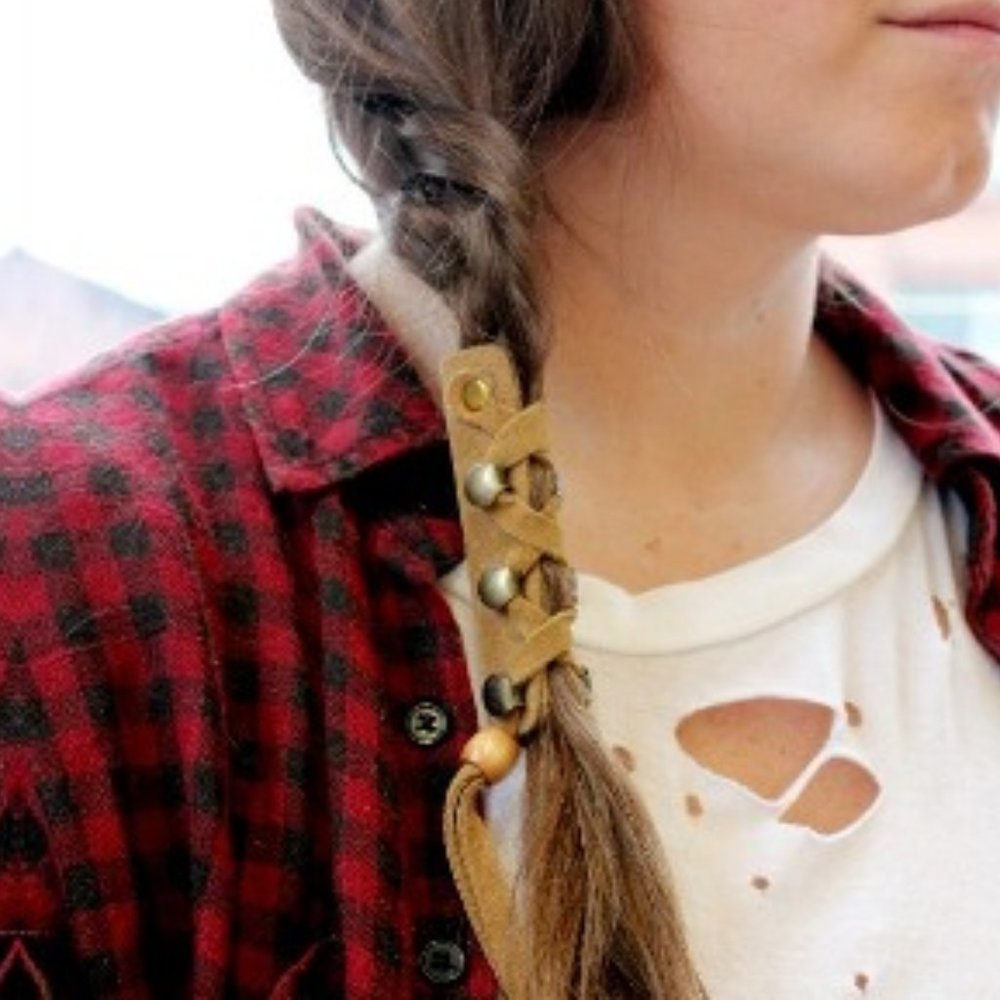 Free People Suede Pony Lasso Hair Cuff Set - NEW